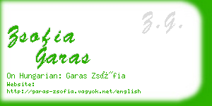 zsofia garas business card